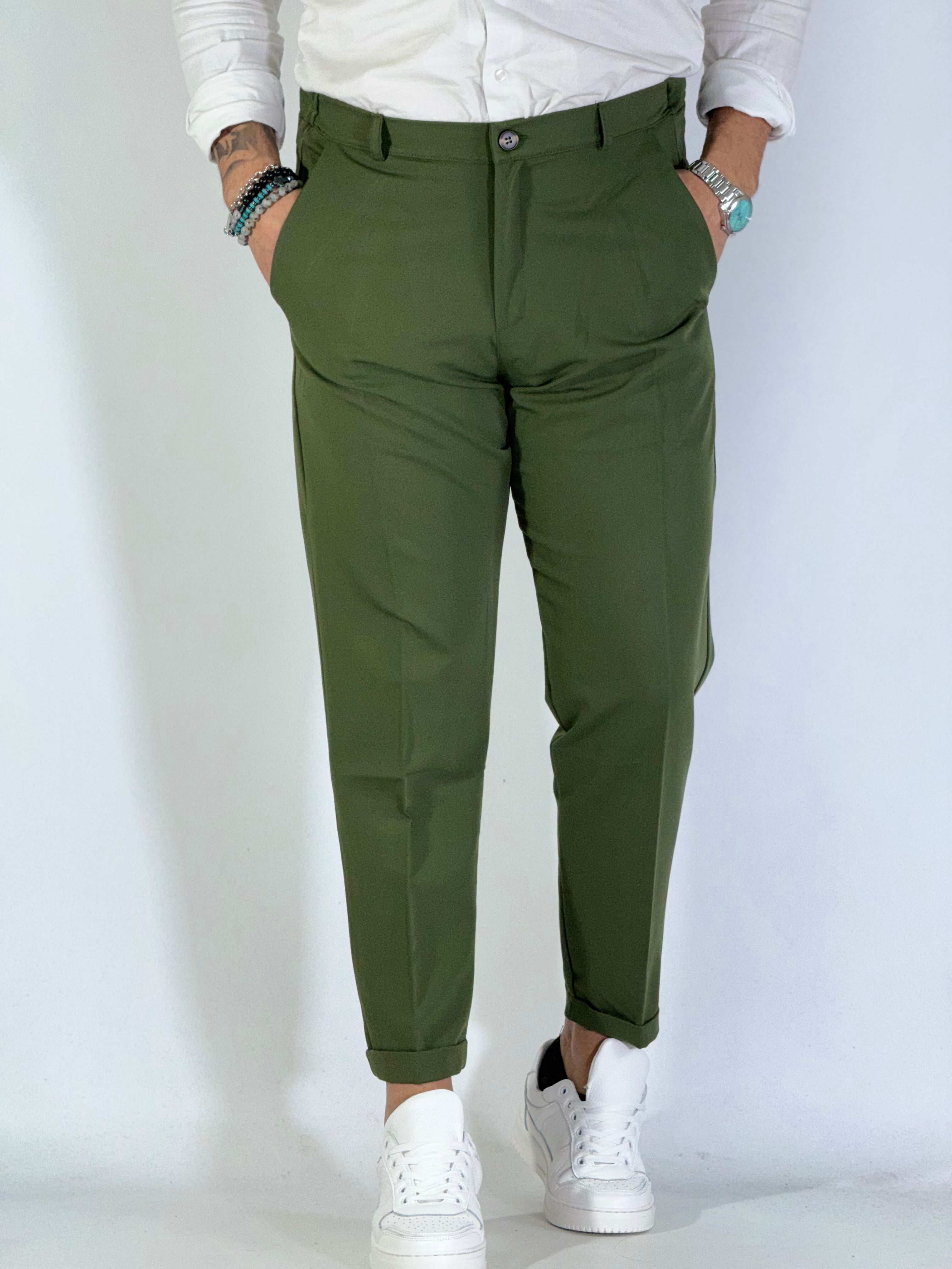 Pantalone elegante verde UM486