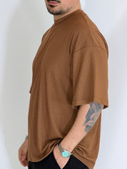T-shirt a coste tabacco HERMANO