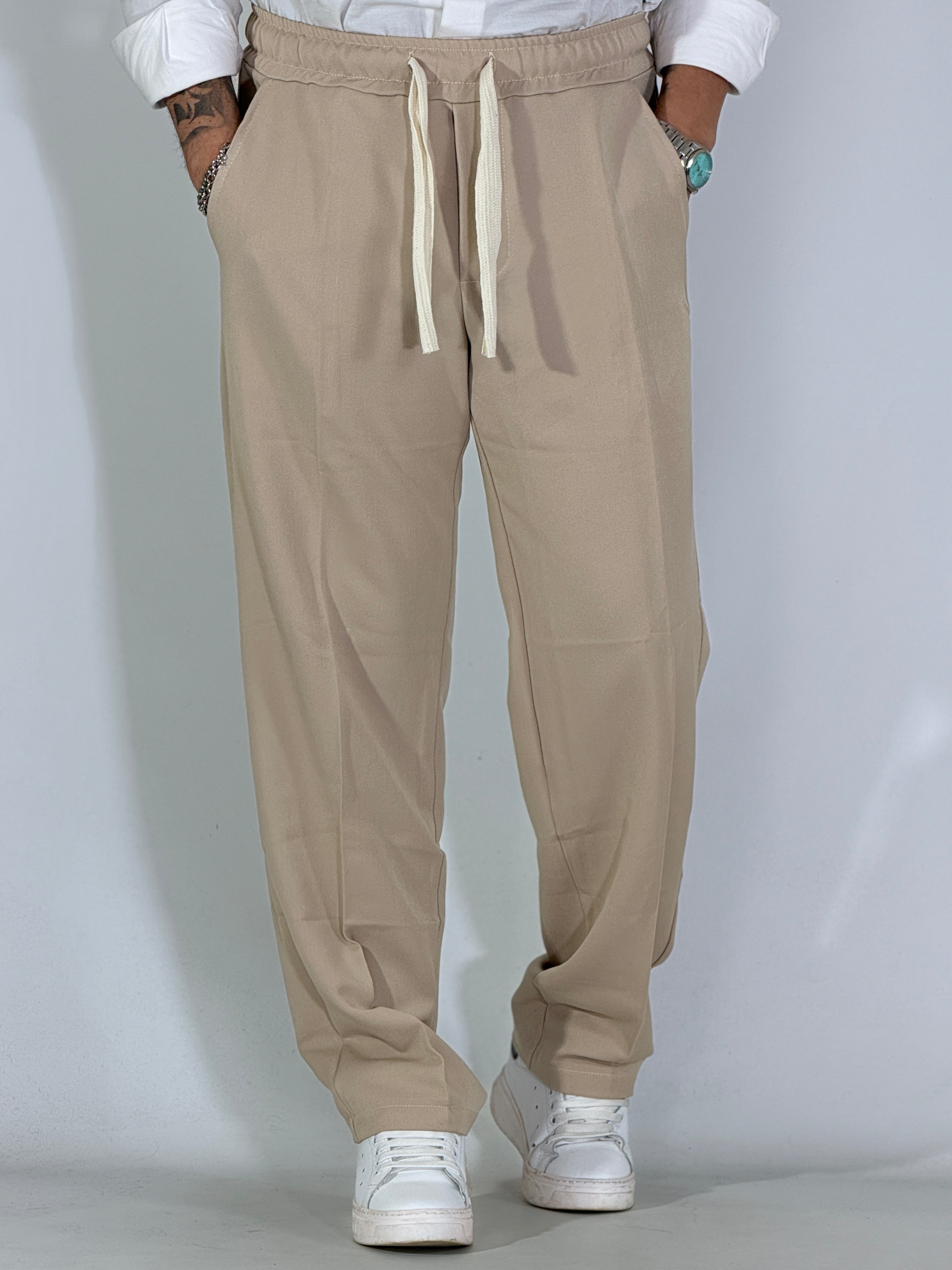 Pantalaccio palazzo beige UM823
