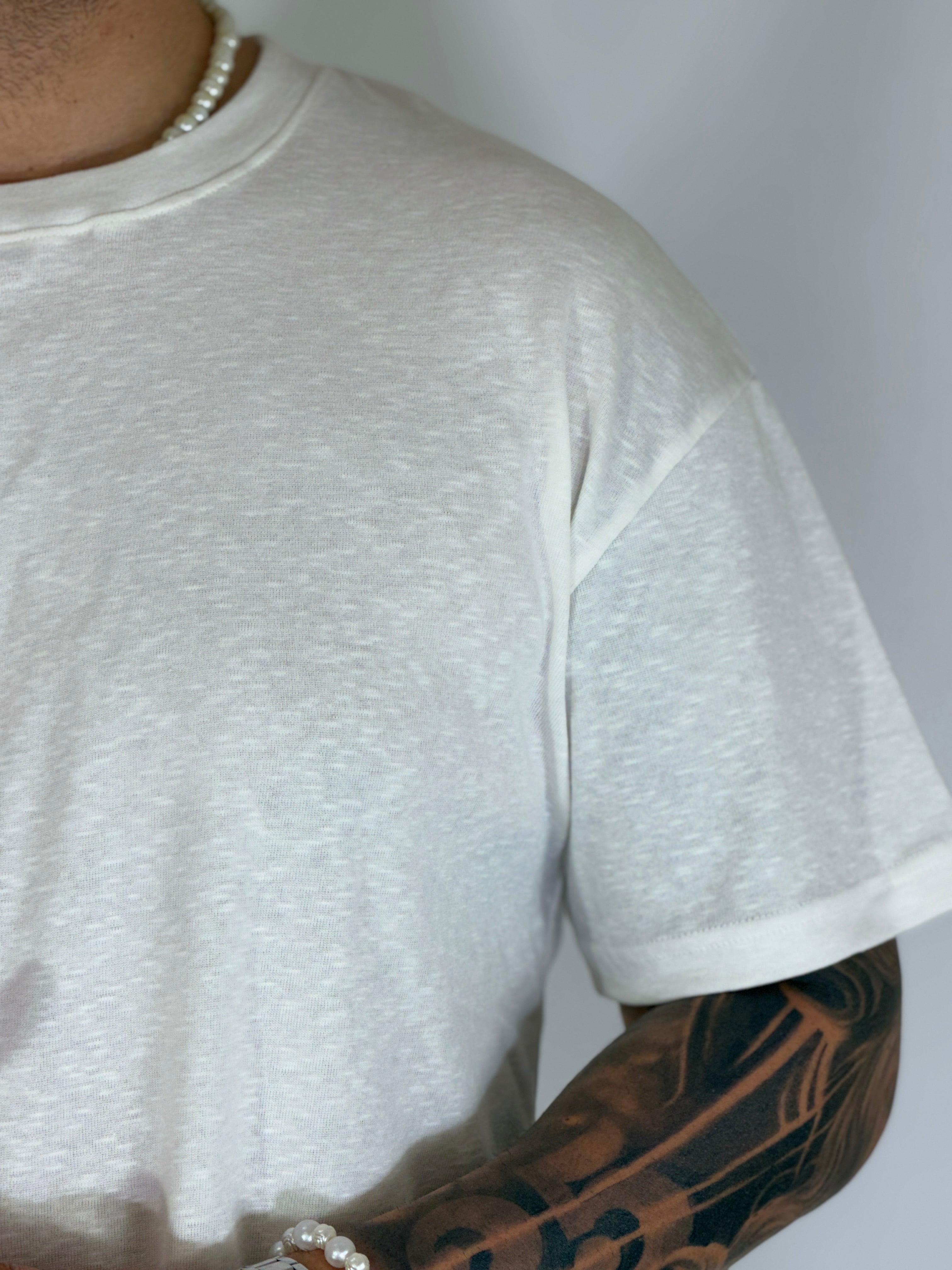 T-shirt melange panna XAVIER