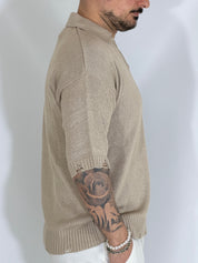 Polo traforata tortora BROOKLYN