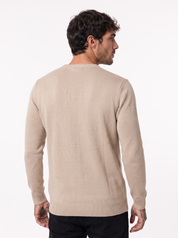 Maglia intrecciata beige AD2213