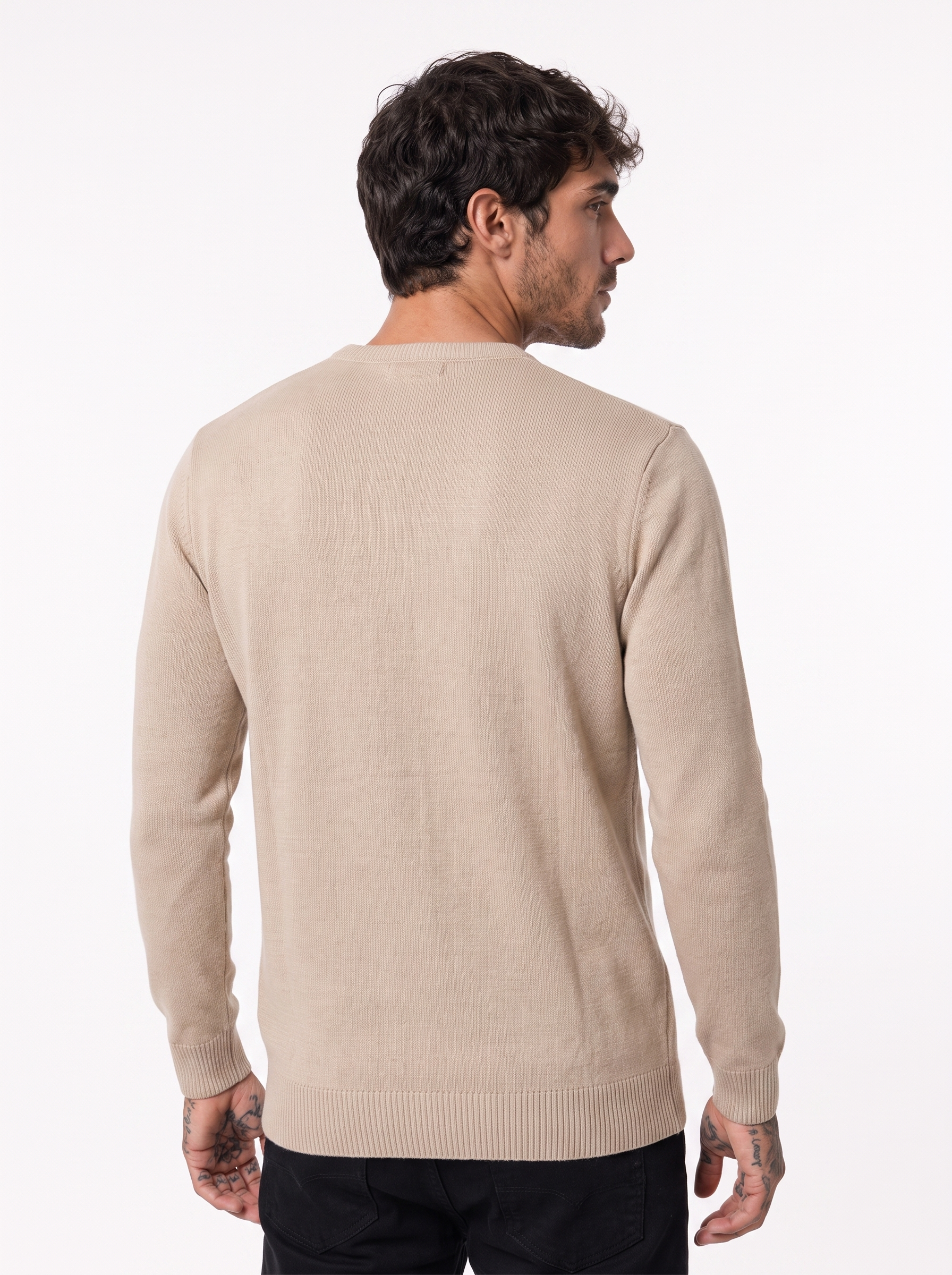 Maglia intrecciata beige AD2213