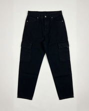 Pantalone loose fit cargo nero HARLEM