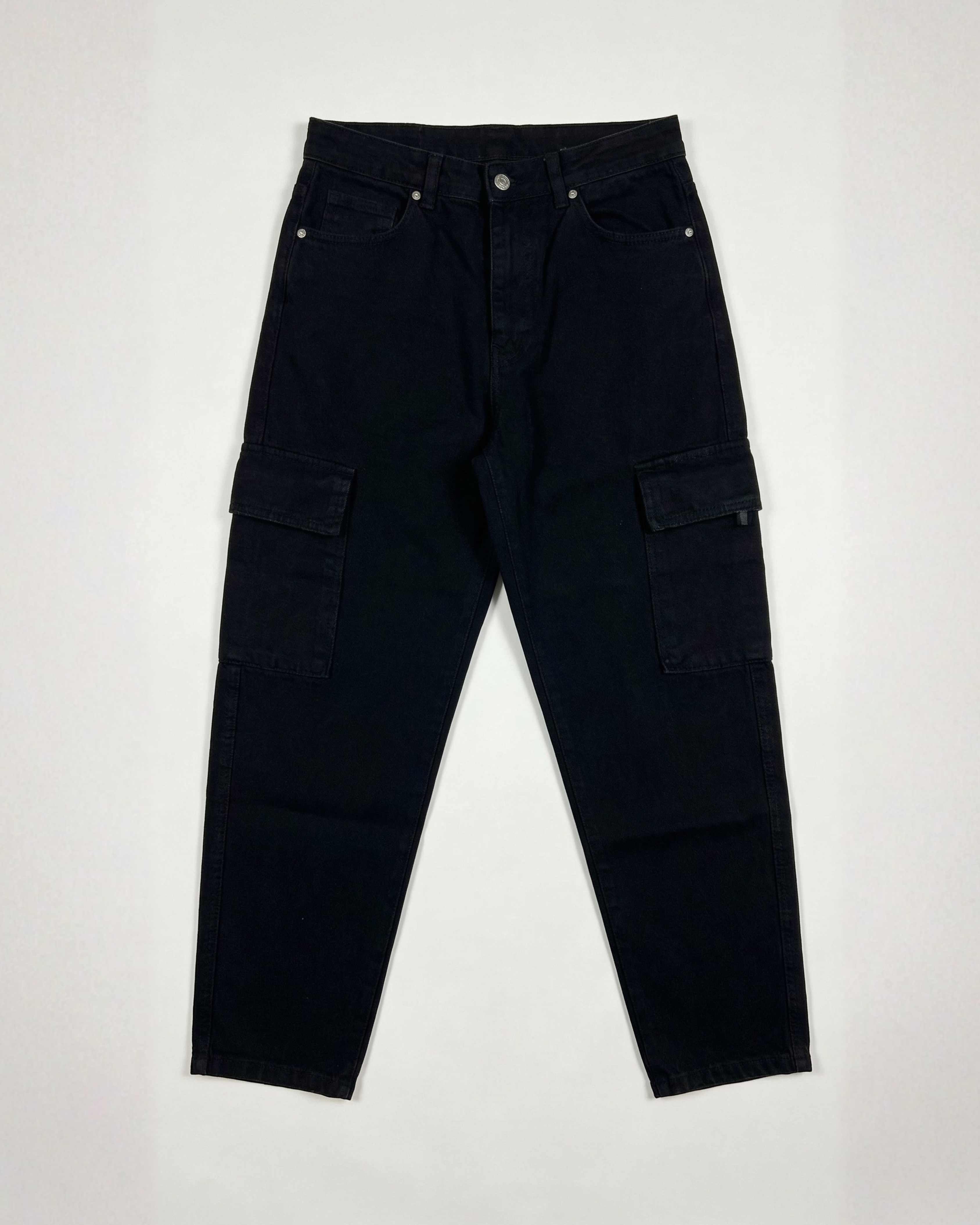 Pantalone loose fit cargo nero HARLEM