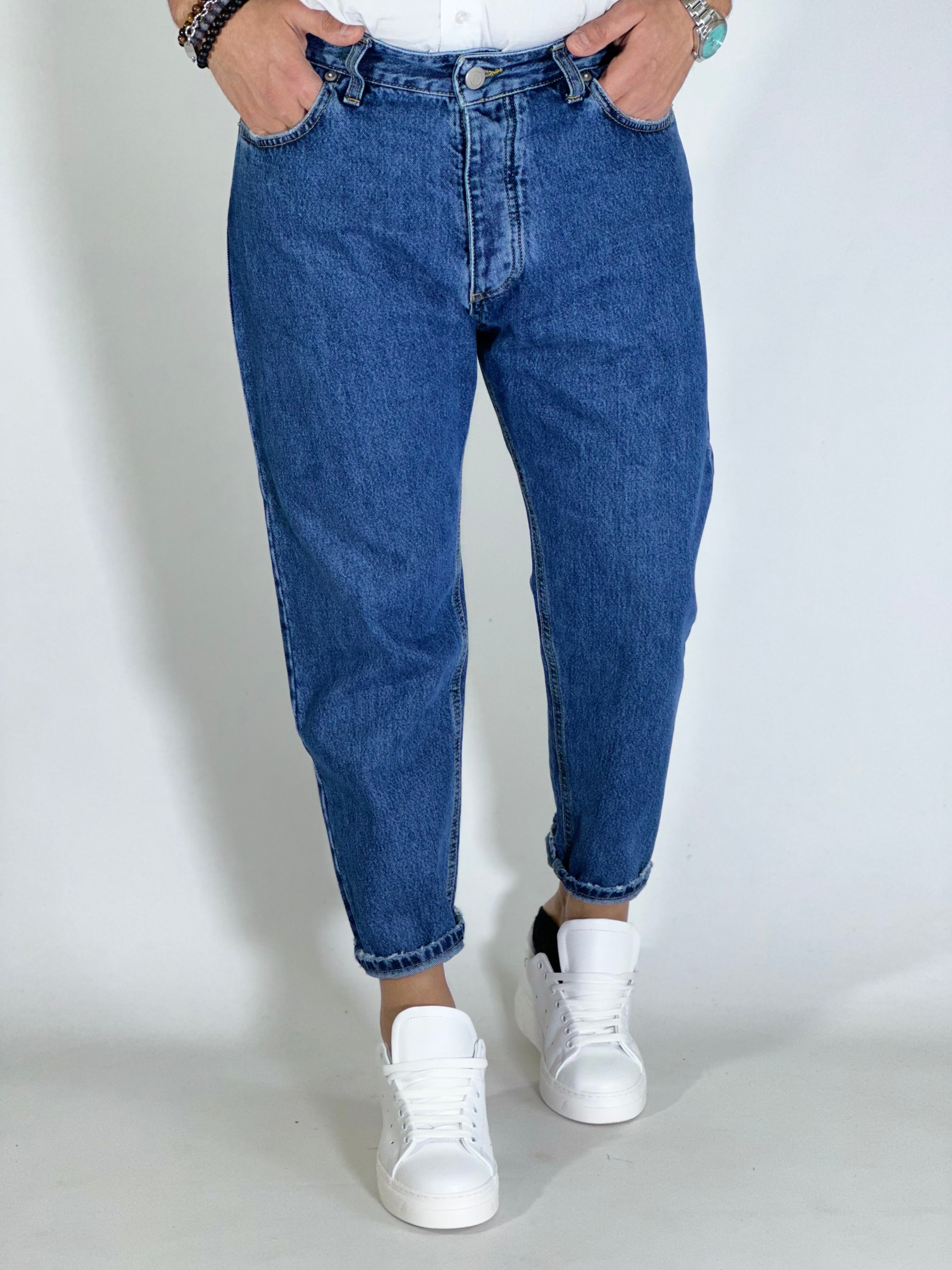 Jeans carrot pulito scuro 2N2T