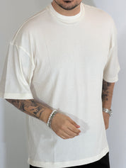 T-shirt a coste panna HERMANO