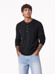 Maglia serafino nero AD25944/2