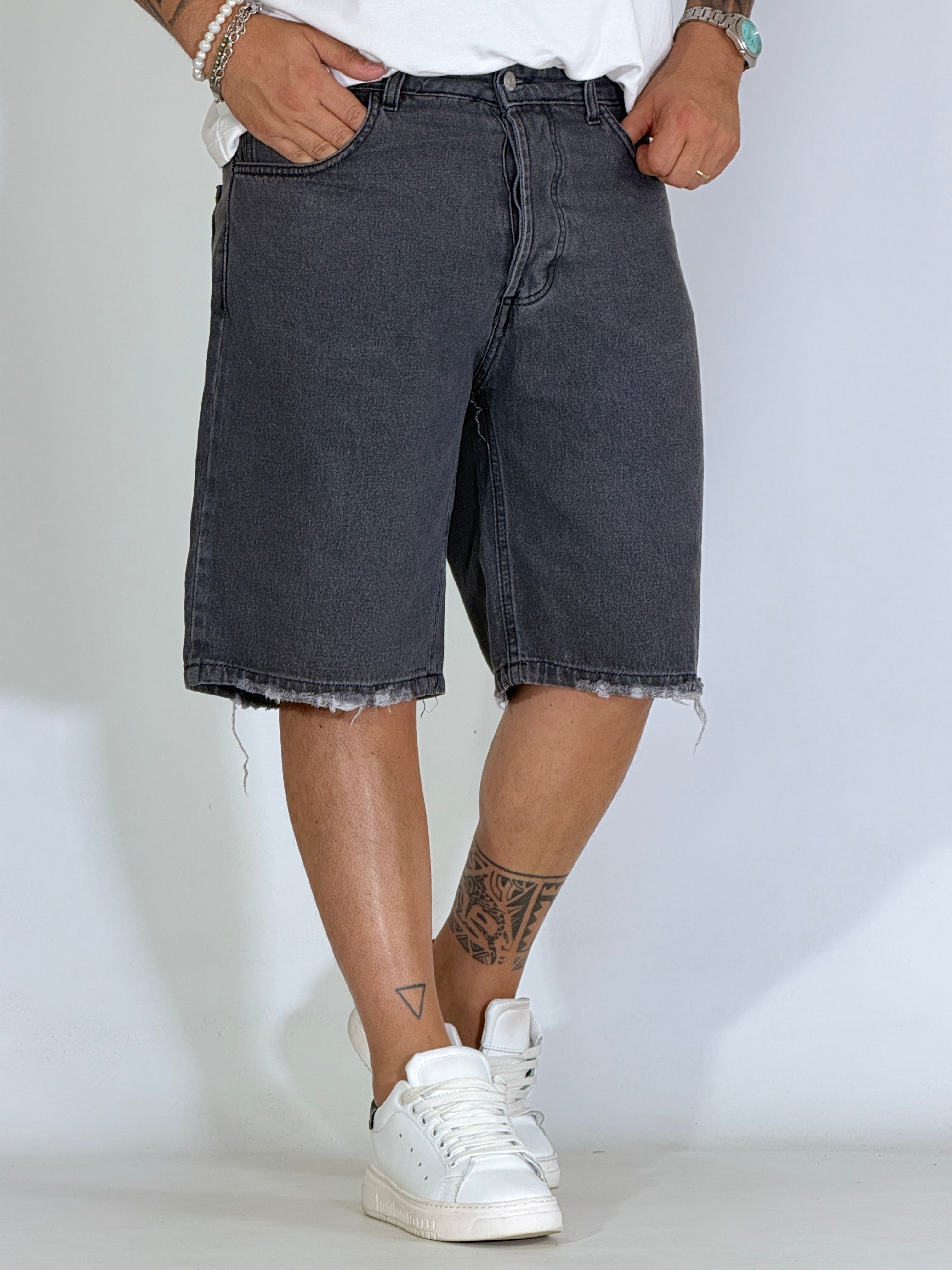 Bermuda jeans cenere scuro CR2780