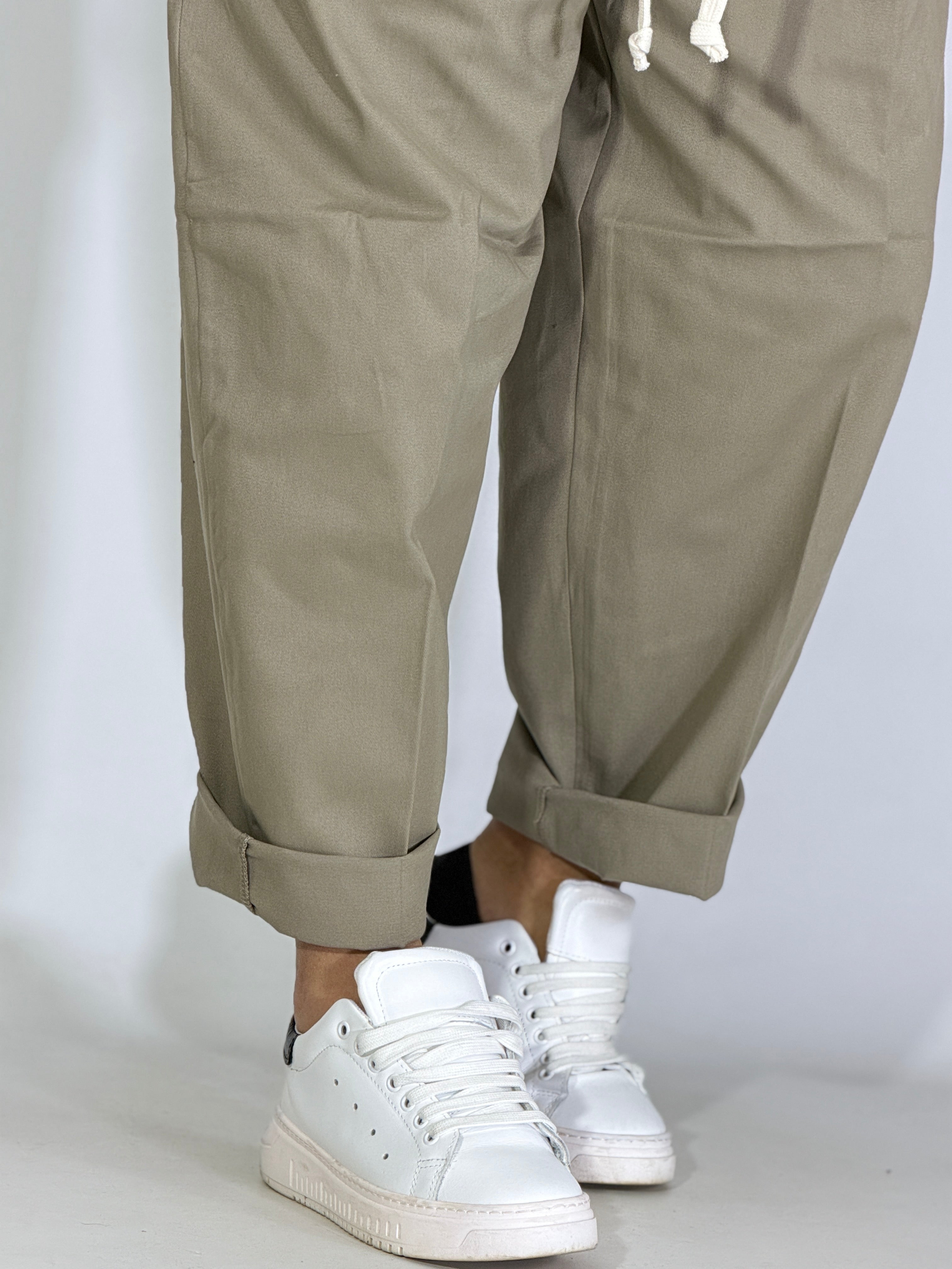 Pantalone japan tortora 018101