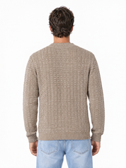 PERSEO Girocollo tramato beige
