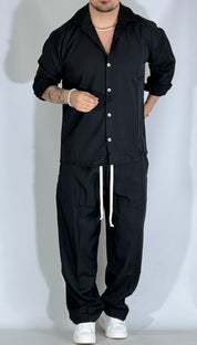 Coordinato fondo ampio nero FMT6445