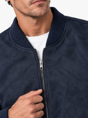 Giubbino eco-camoscio blu ZM5302