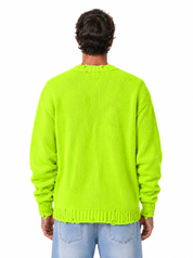 JOLLY girocollo con abrasioni fluo