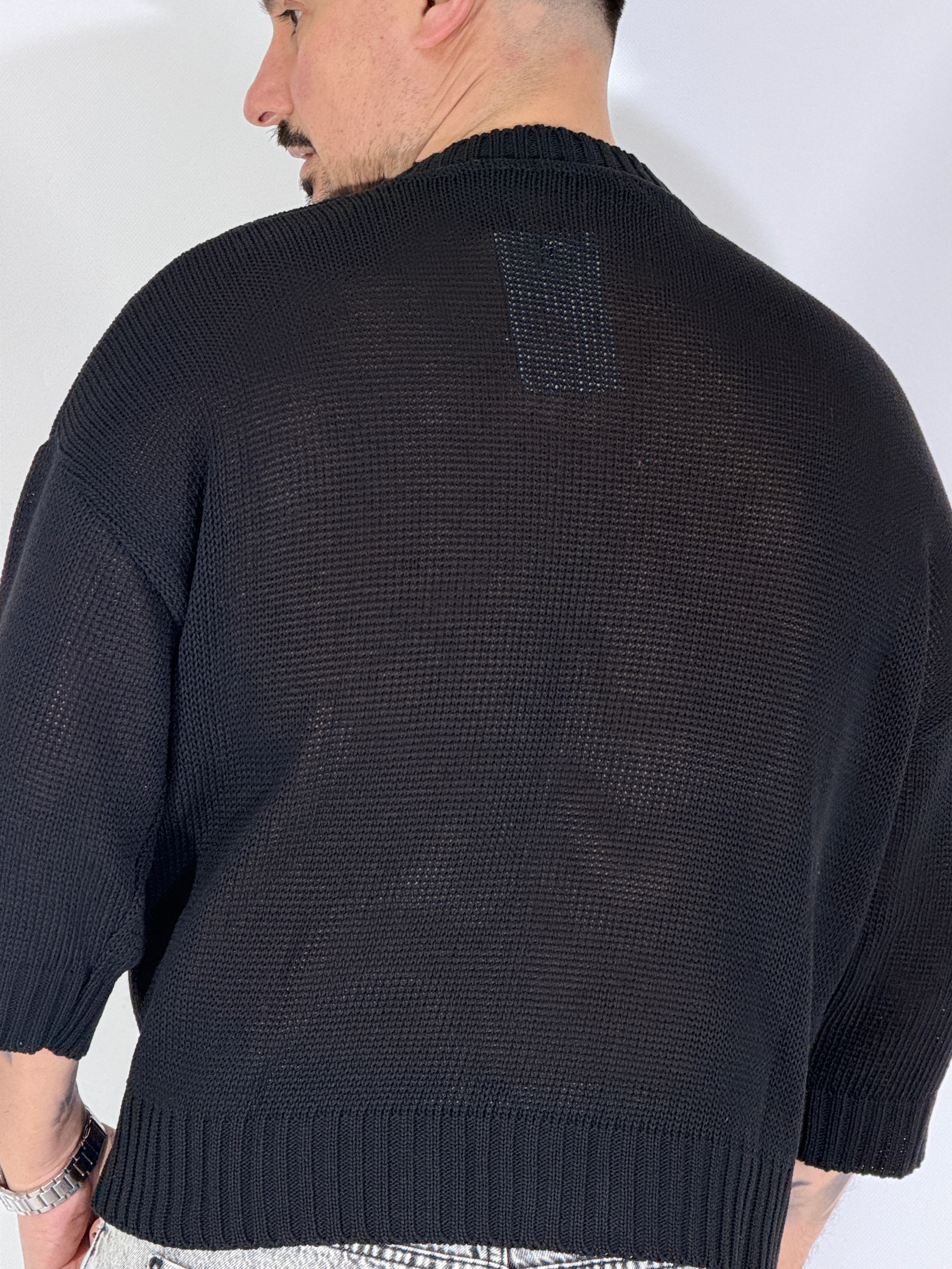 Aruba · girocollo cropped nero