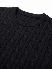Maglia intrecciata nera AD2213