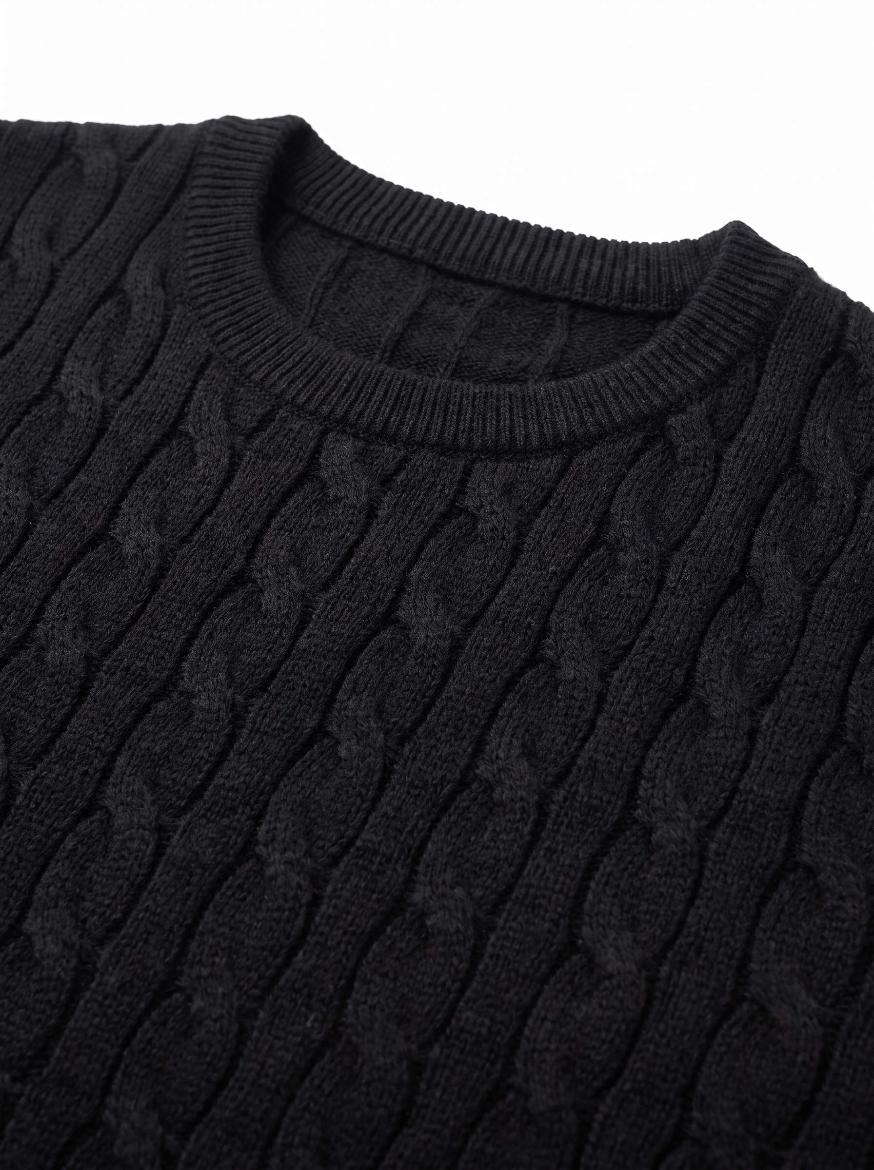 Maglia intrecciata nera AD2213