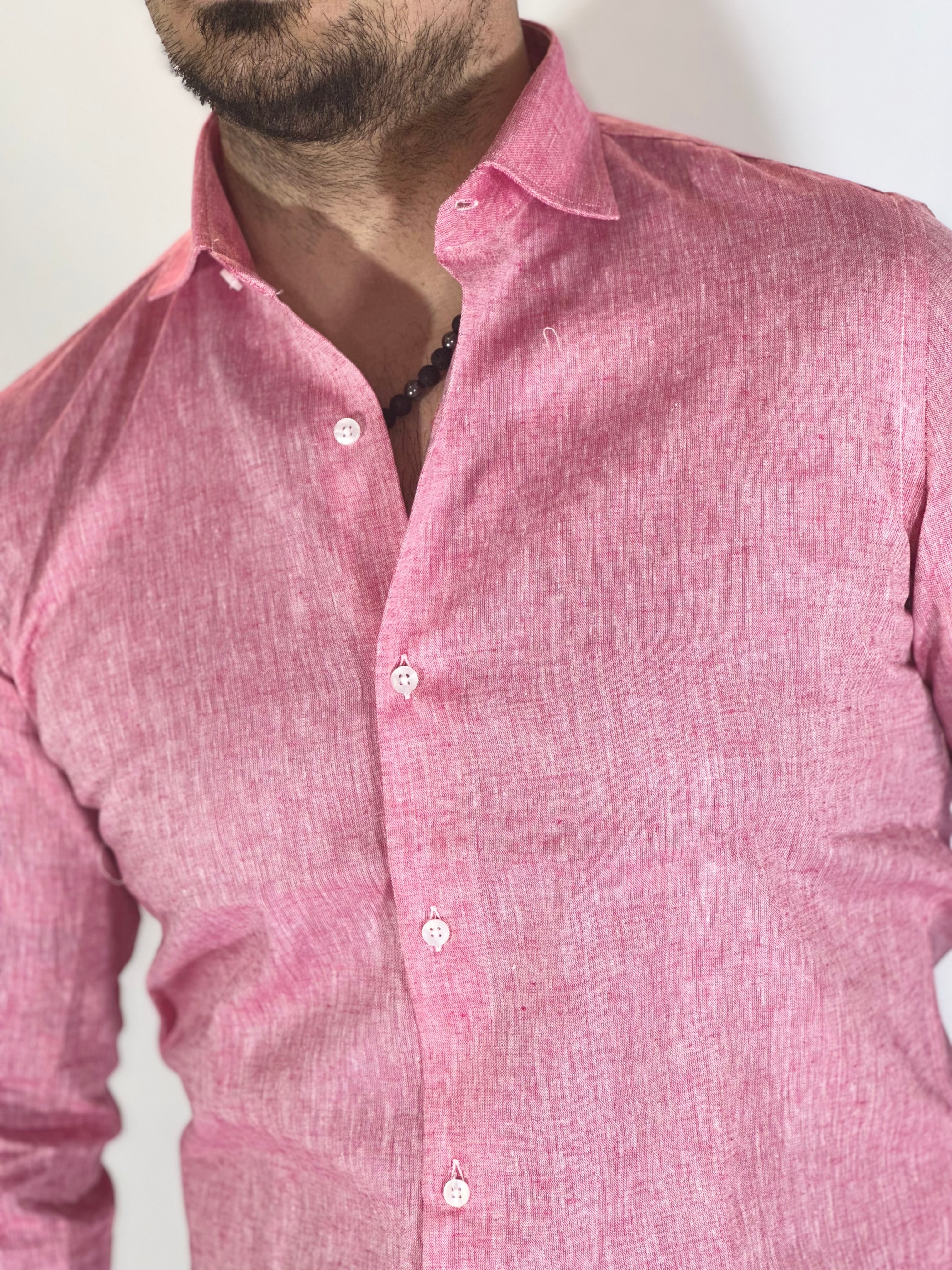 Camicia migliaccio Samuel lino AMARENA