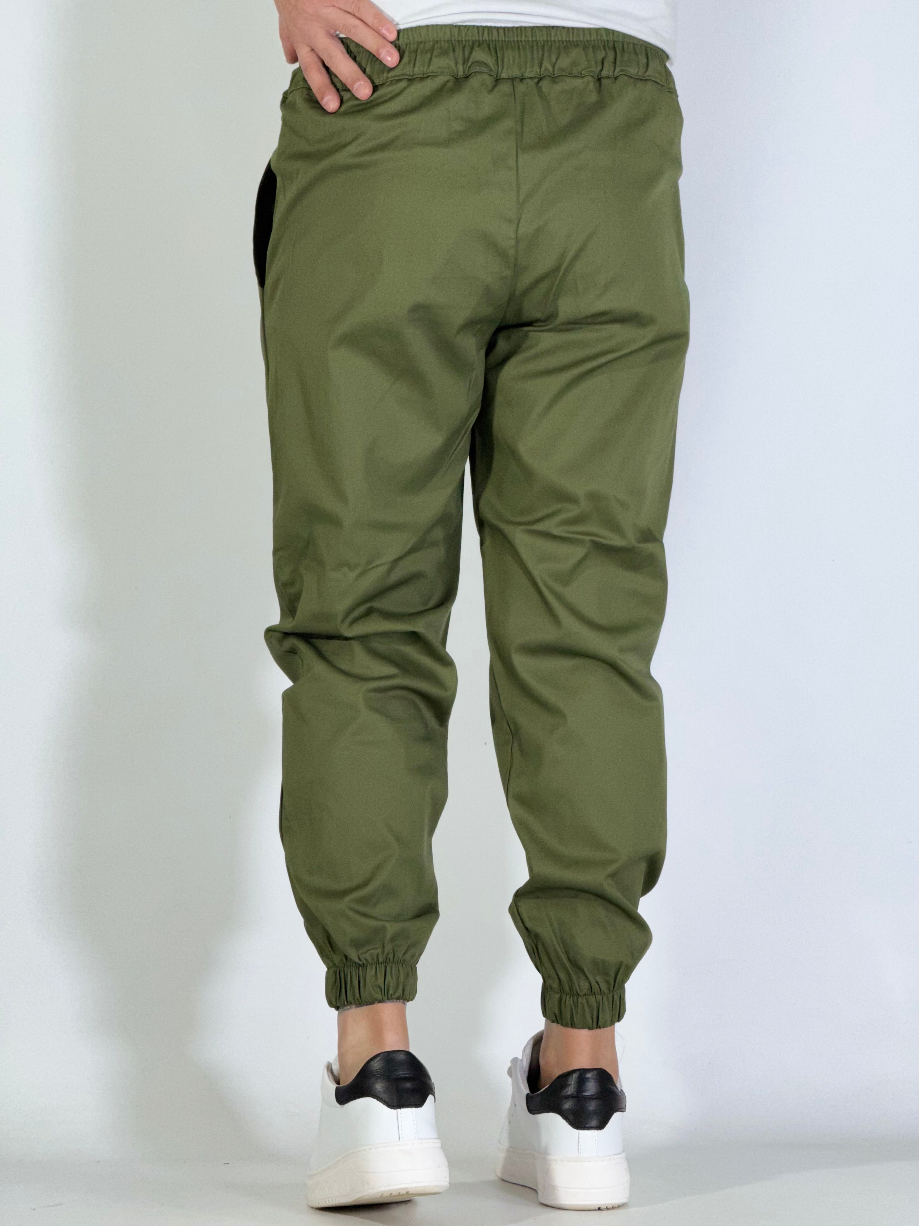 Pantalaccio molla verde militare GPE520