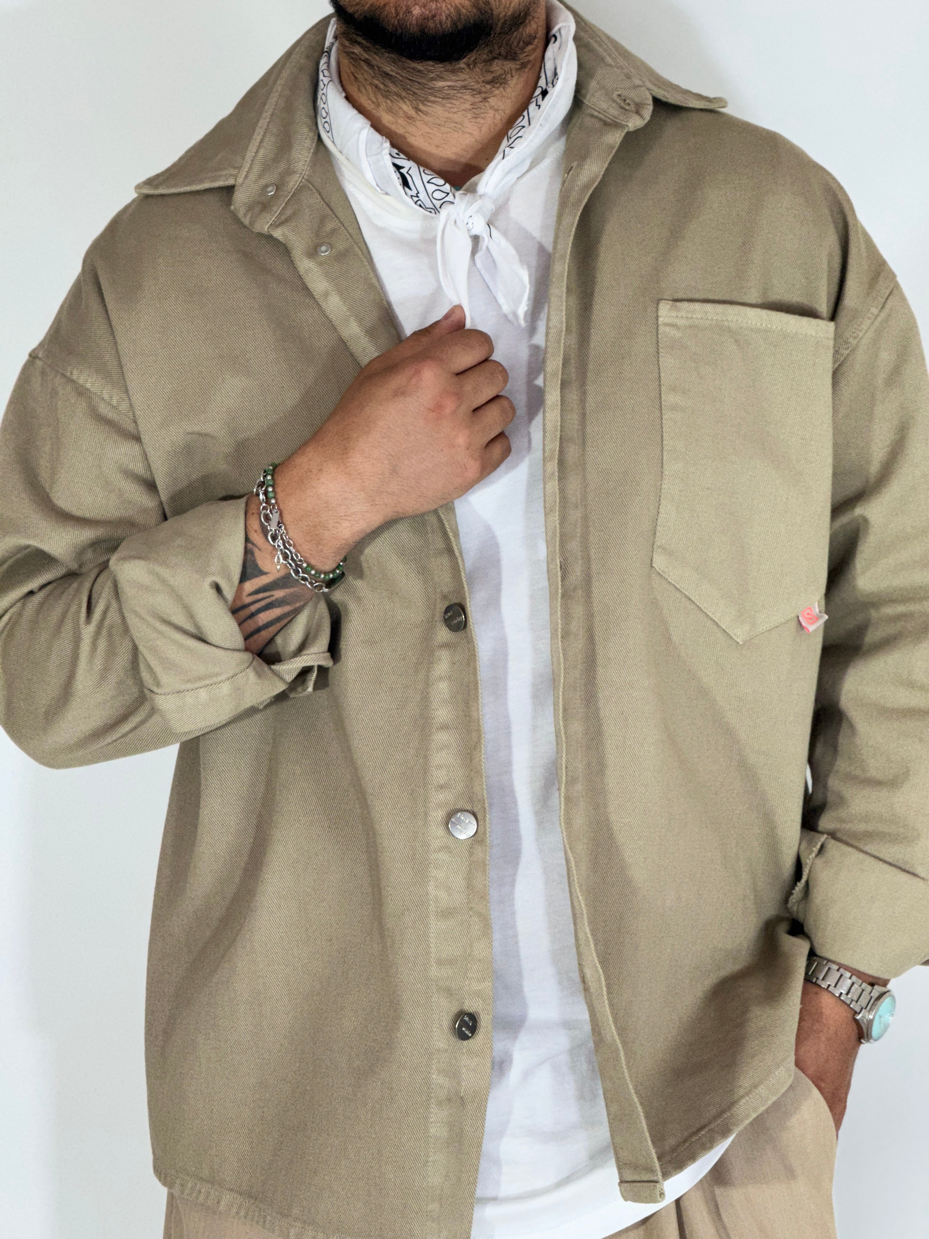 Camicione over beige MANHATTAN