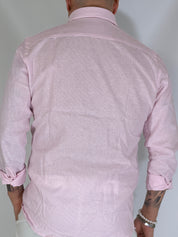 Camicia millerighe migliaccio lino rosa POSITANO