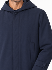 LULLABY Trench con cappuccio blu