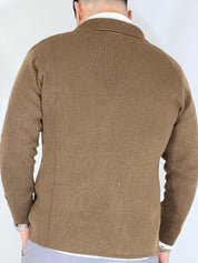 ONE · Cardigan giacca tabacco