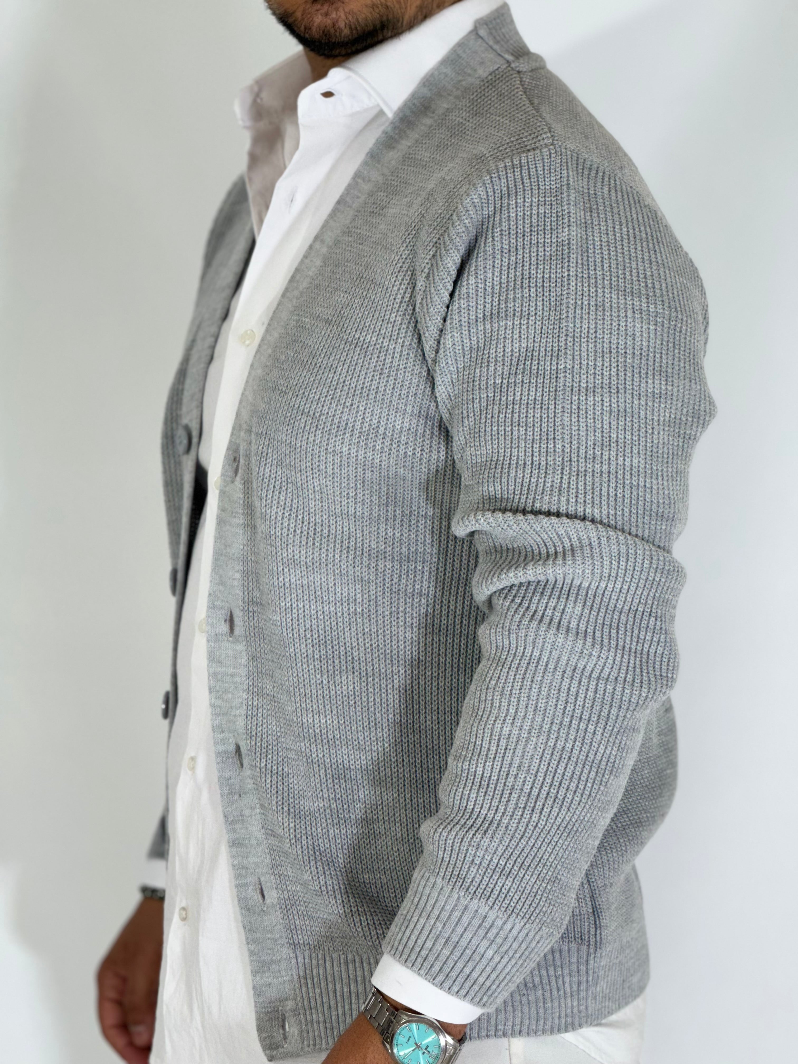 Cardigan invernale scialla grigio BPK2507