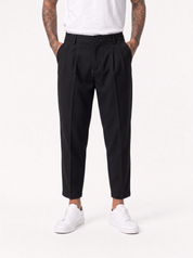 NOMAD AD45 Pantalone carrot con pince nero