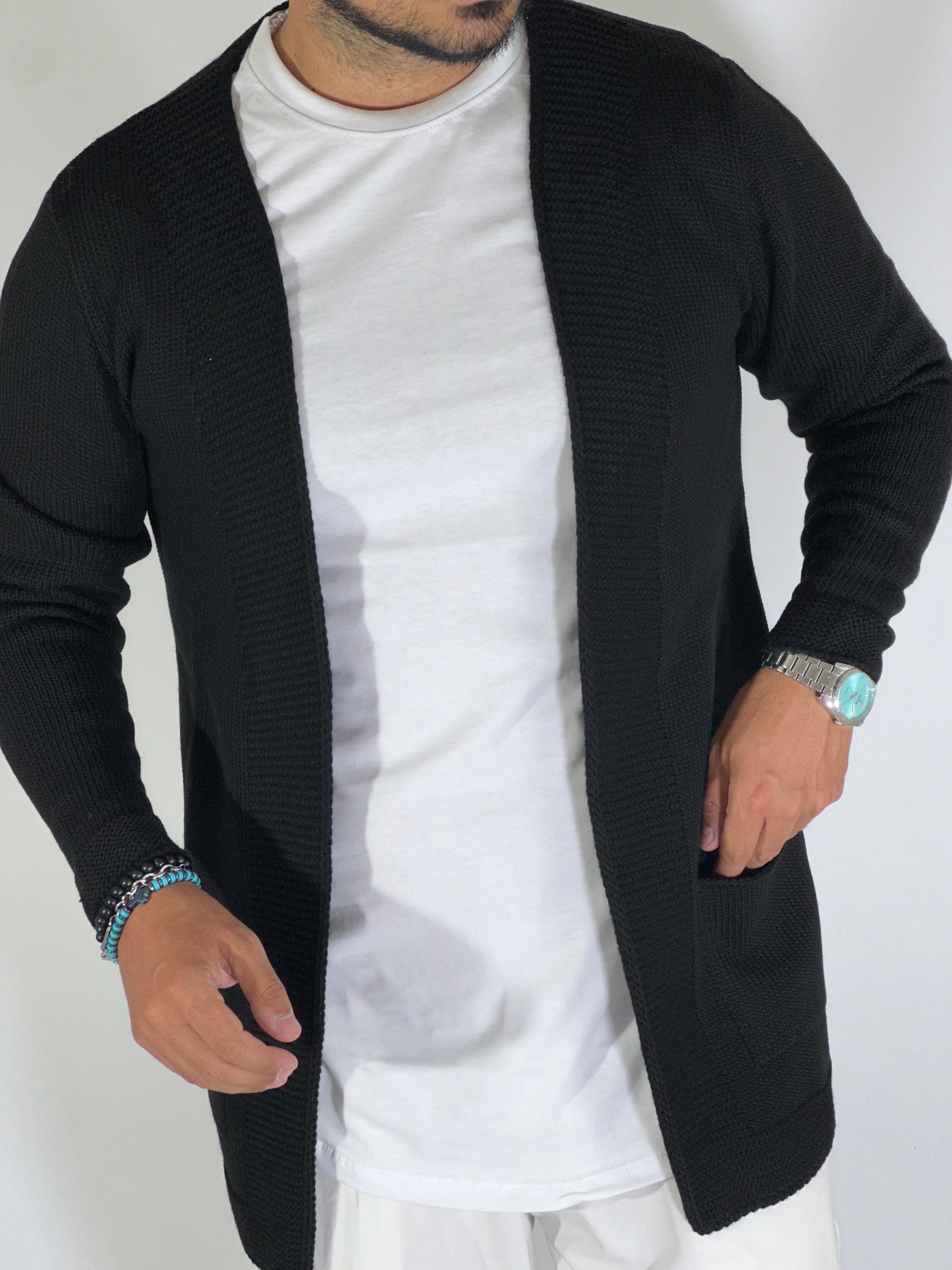 Cardigan aperto nero BK7730224