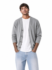 Cardigan spalla scesa light gray W86022