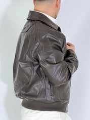 Giubbino marrone eco-pelle 8926