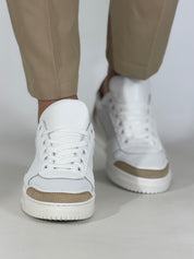 Scarpa forata riporto beige DB81F