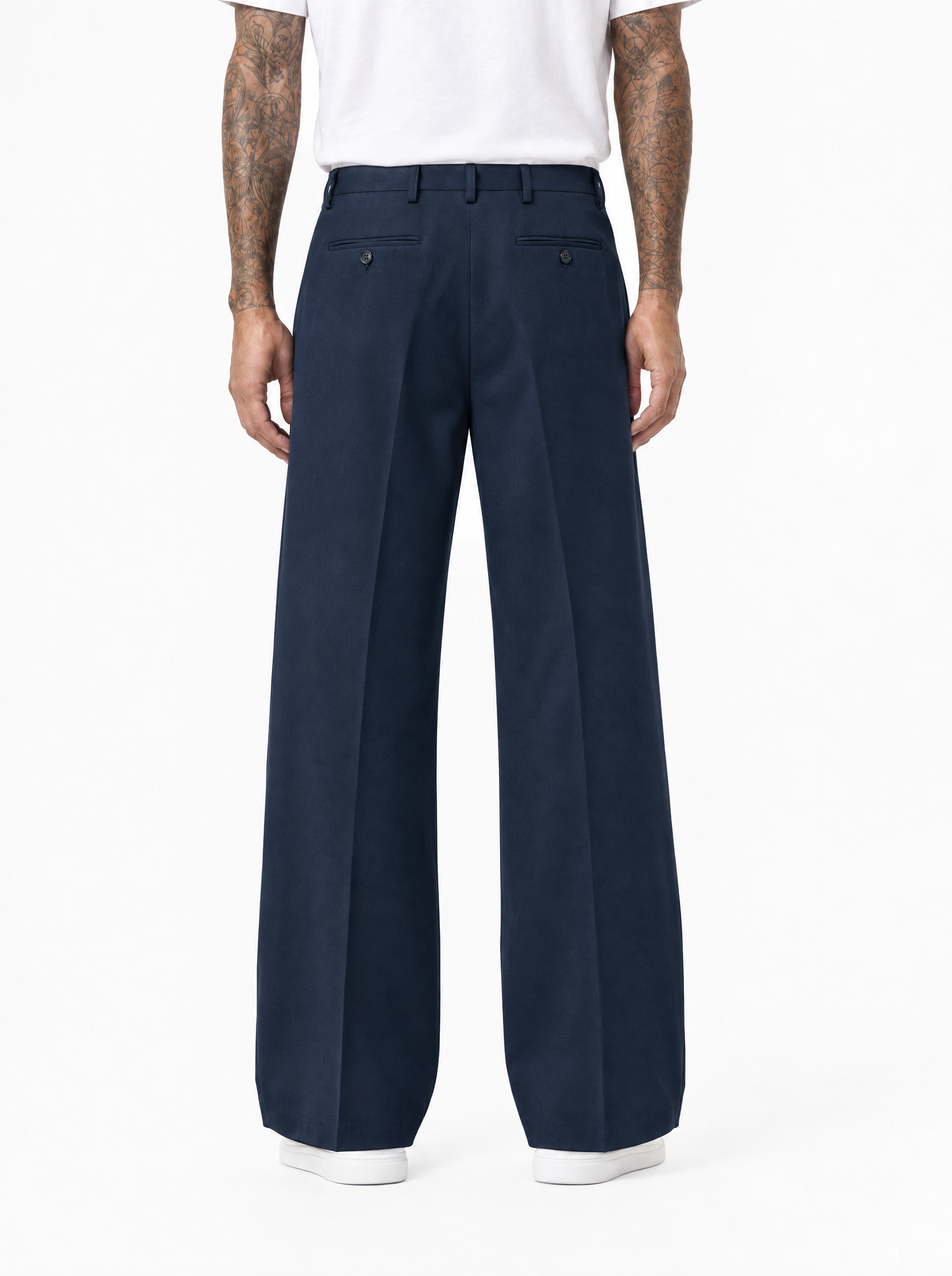 RETSU Pantalone fondo largo blu