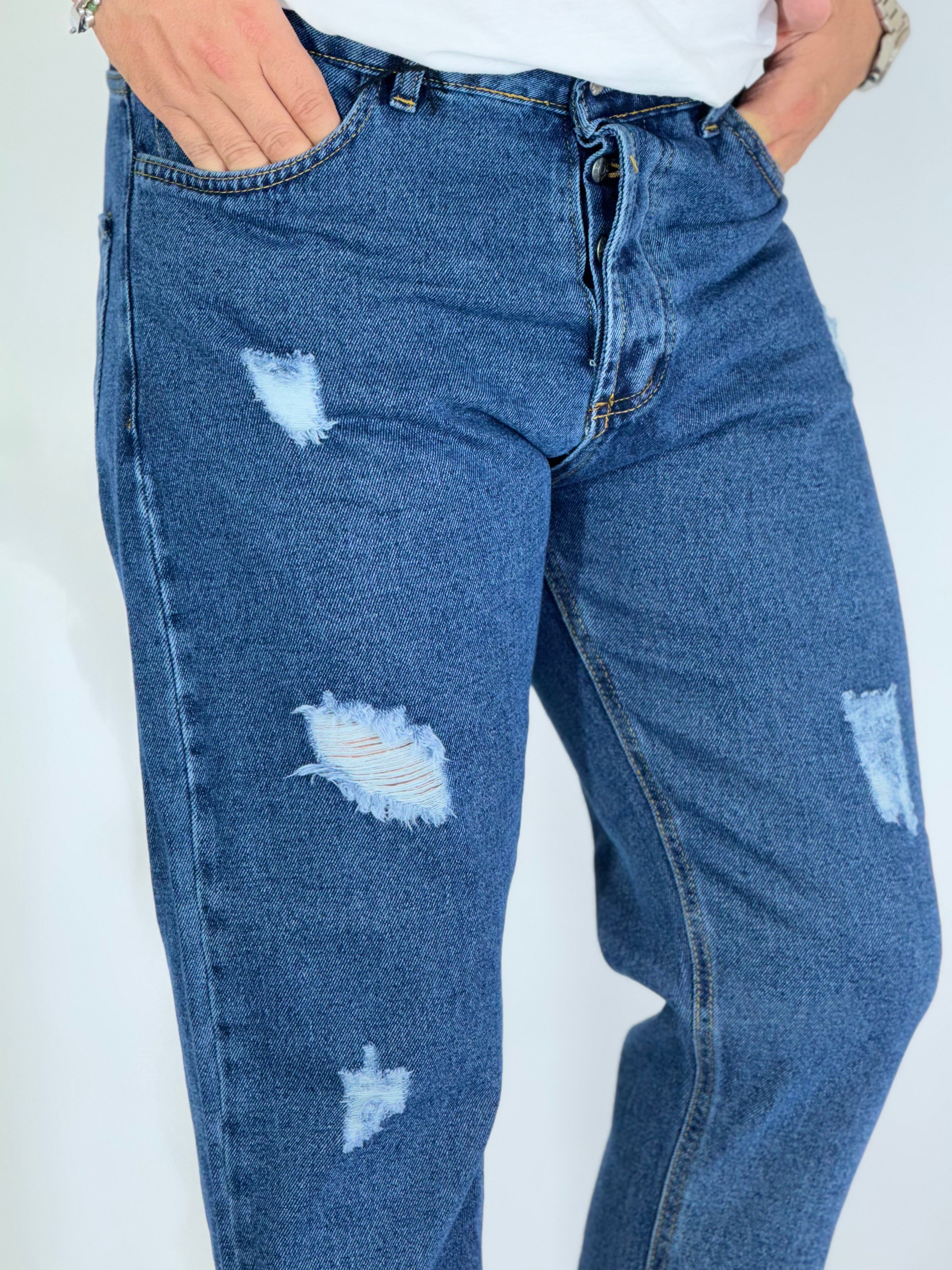 Jeans loose fit con strappi MAIORCA-4