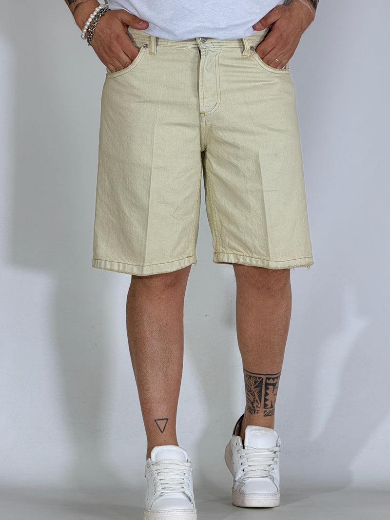 Bermuda jeans loose fit sabbiato YUCATAN