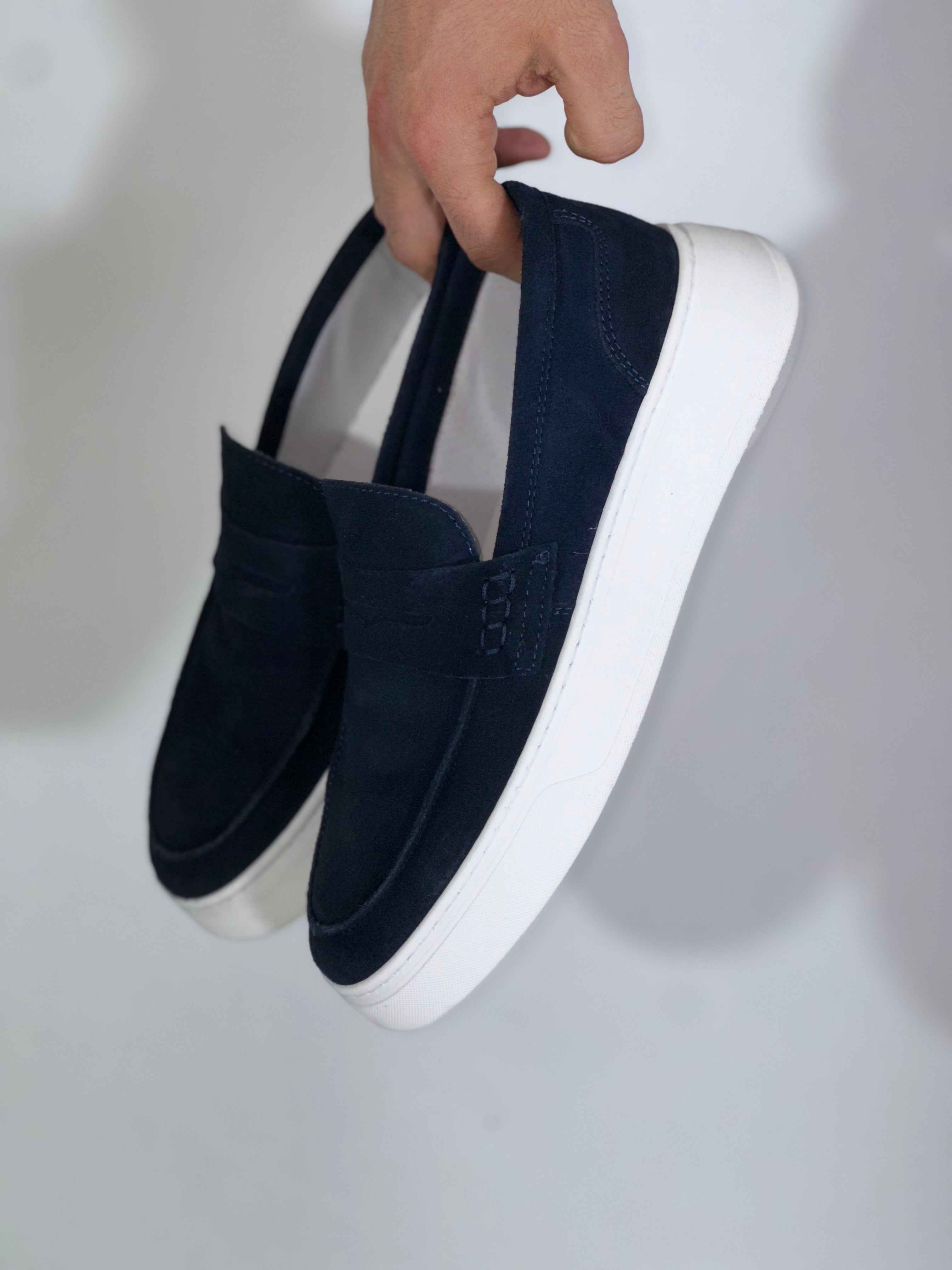 Mocassino casual camoscio BLU DR801