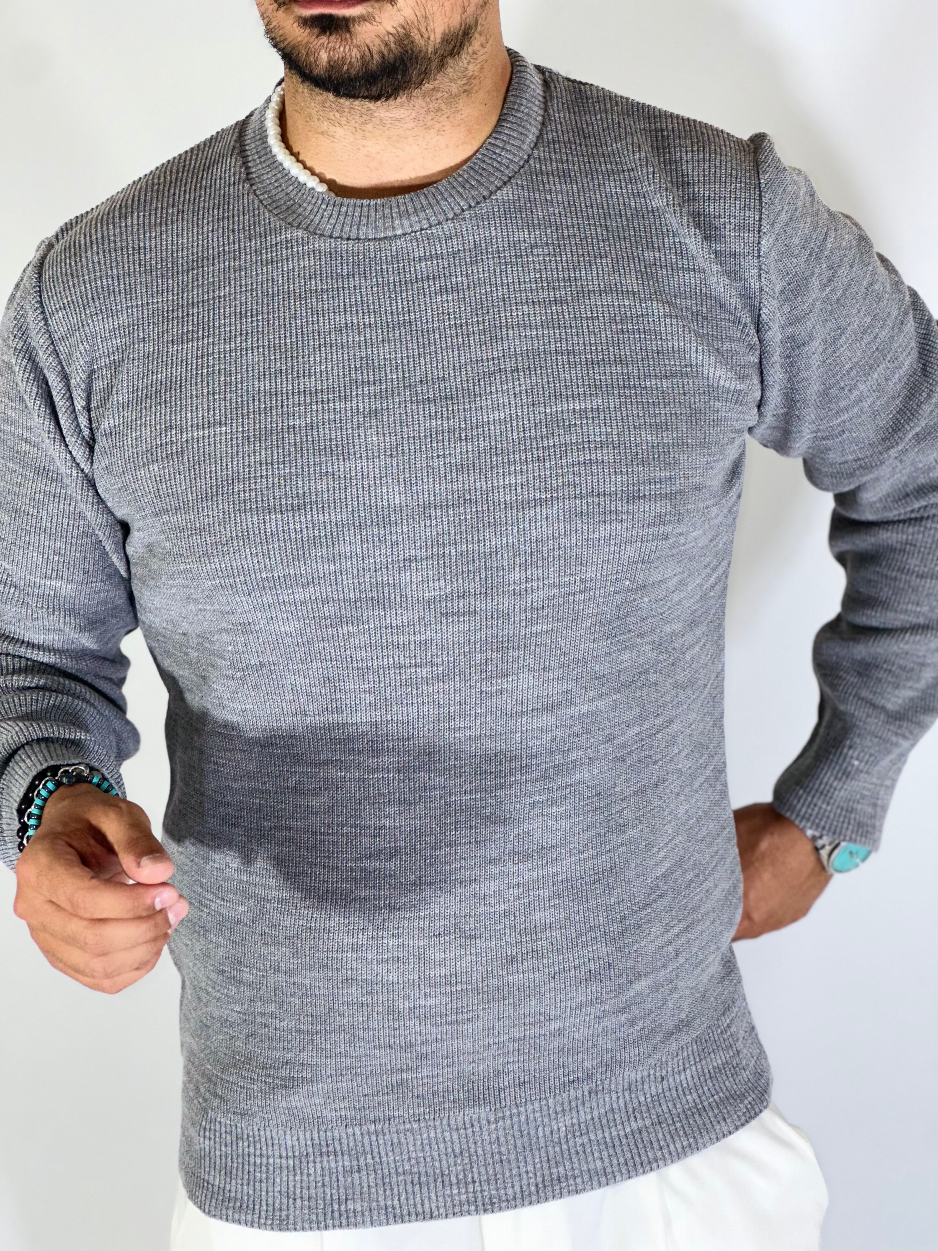 Maglia girocollo grigio MF13670