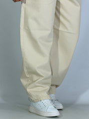 Jeans balloon sabbia IVORY