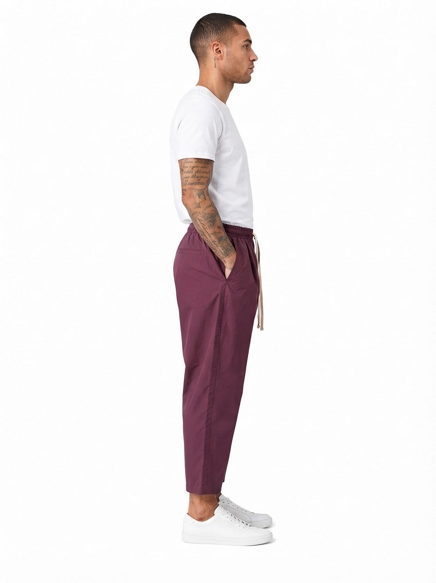QUENTIN Pantalaccio japan con pinces bordò