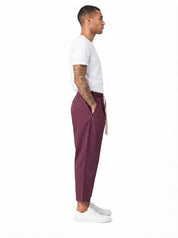 QUENTIN Pantalaccio japan con pinces bordò