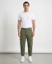 Pantalone loose fit cargo verde HARLEM