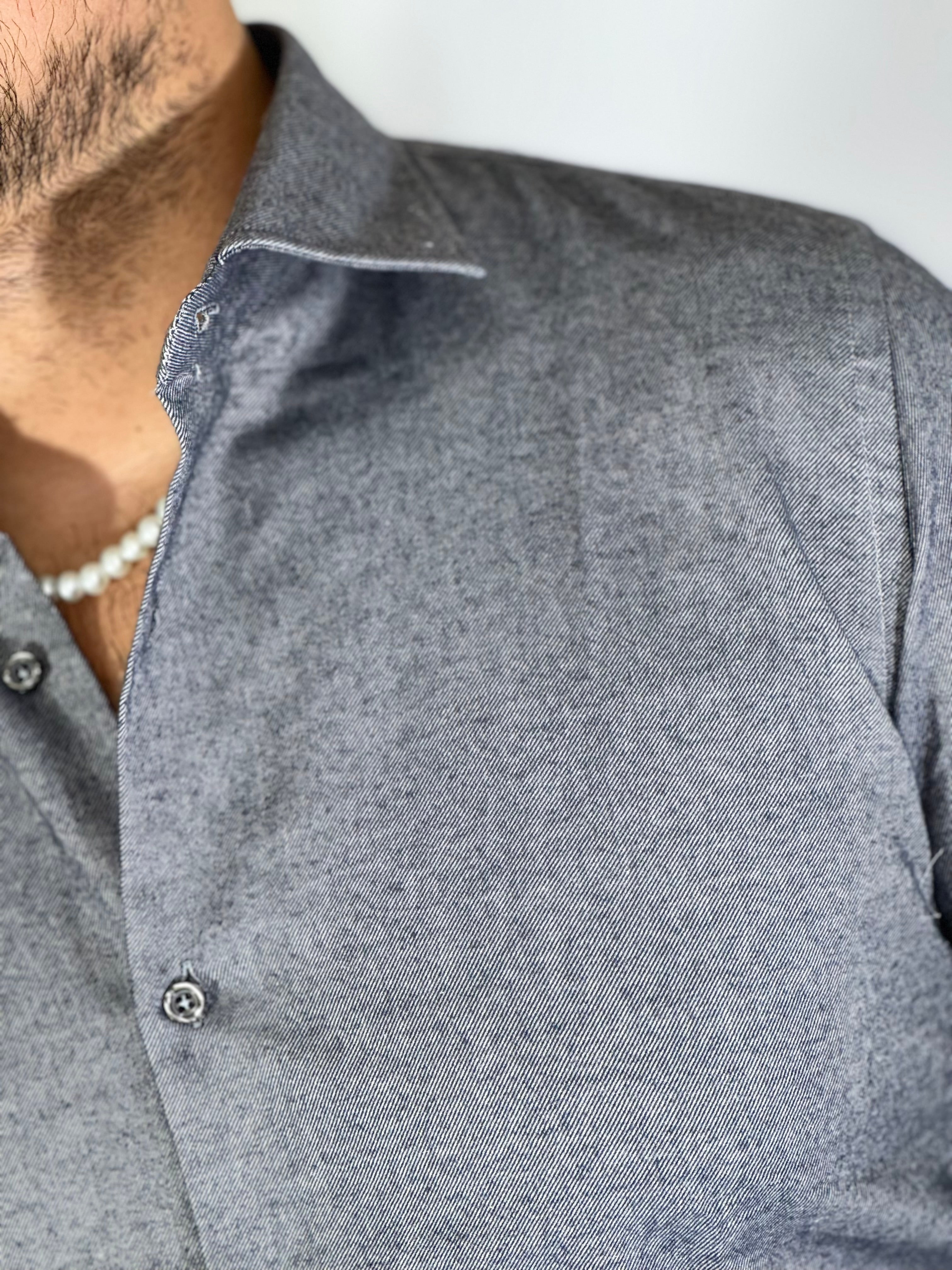 Camicia flanella grigio MIGLIACCIO