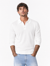 Polo manica lunga bianca BK8501