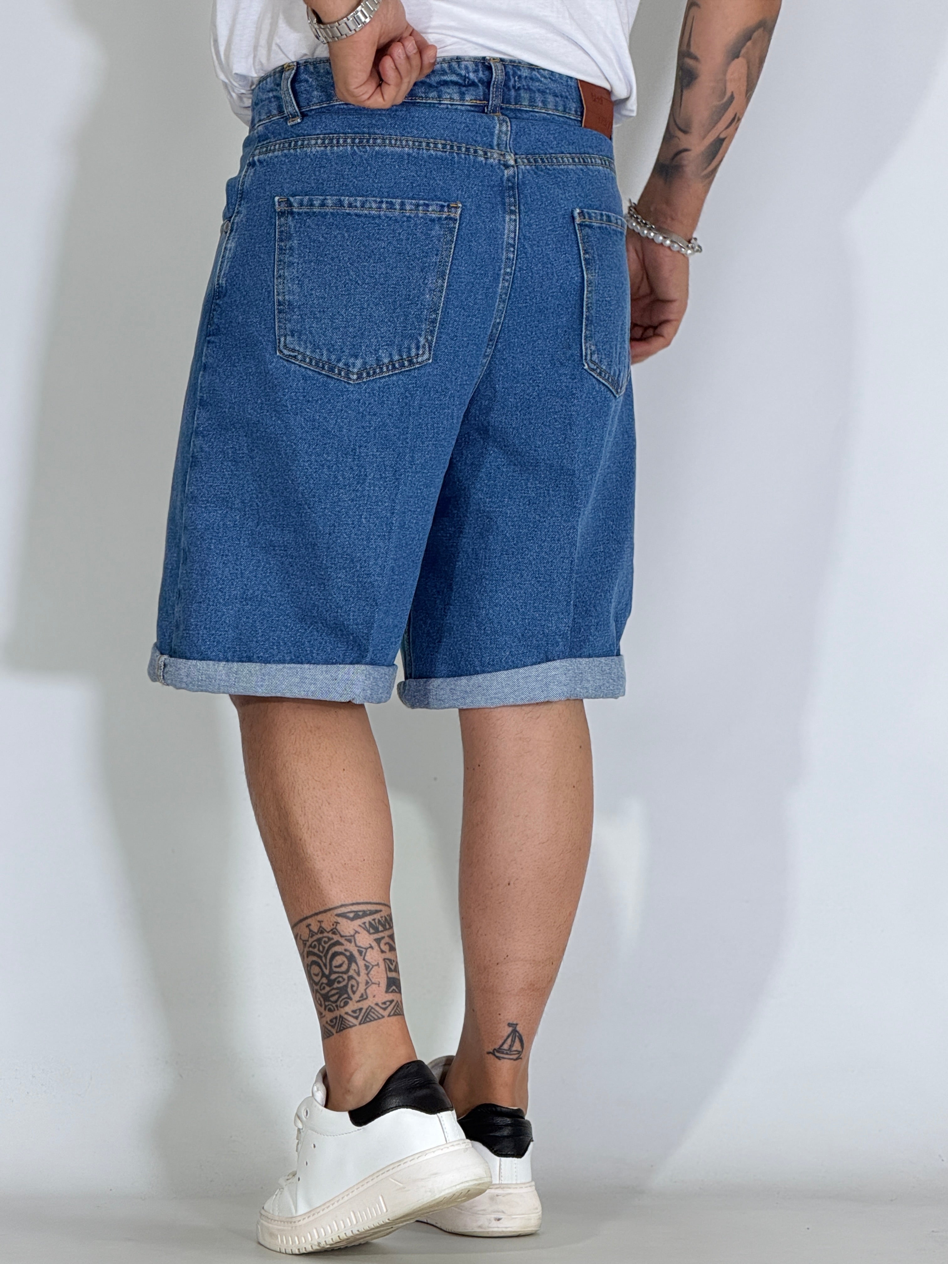 Bermuda jeans con risvolto EL DORATO