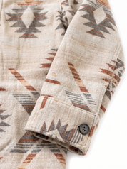 Giacca in pile azteca beige 7722