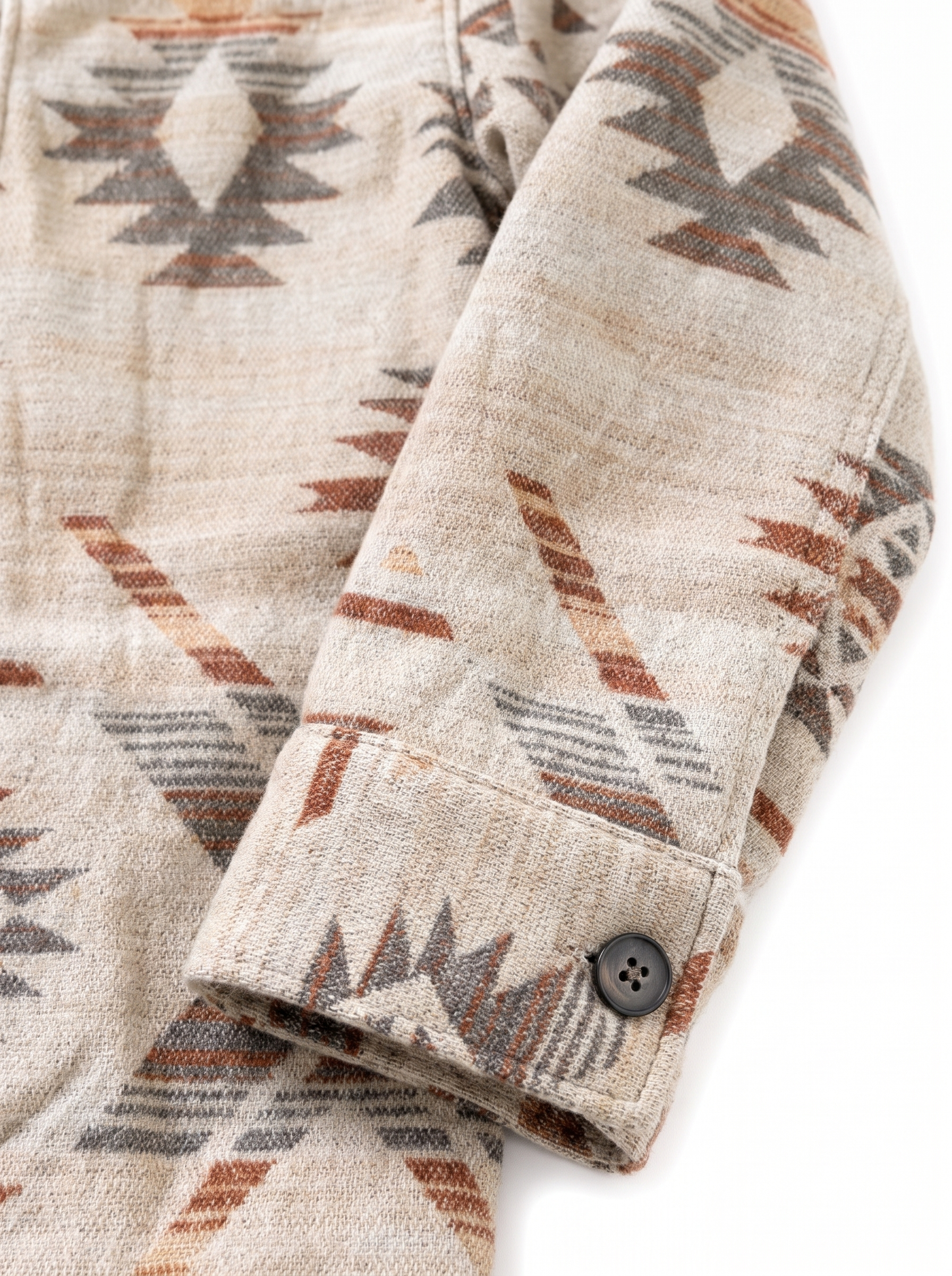 Giacca in pile azteca beige 7722