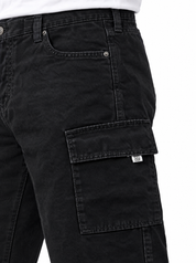 SOLARIS Pantalone cargo nero