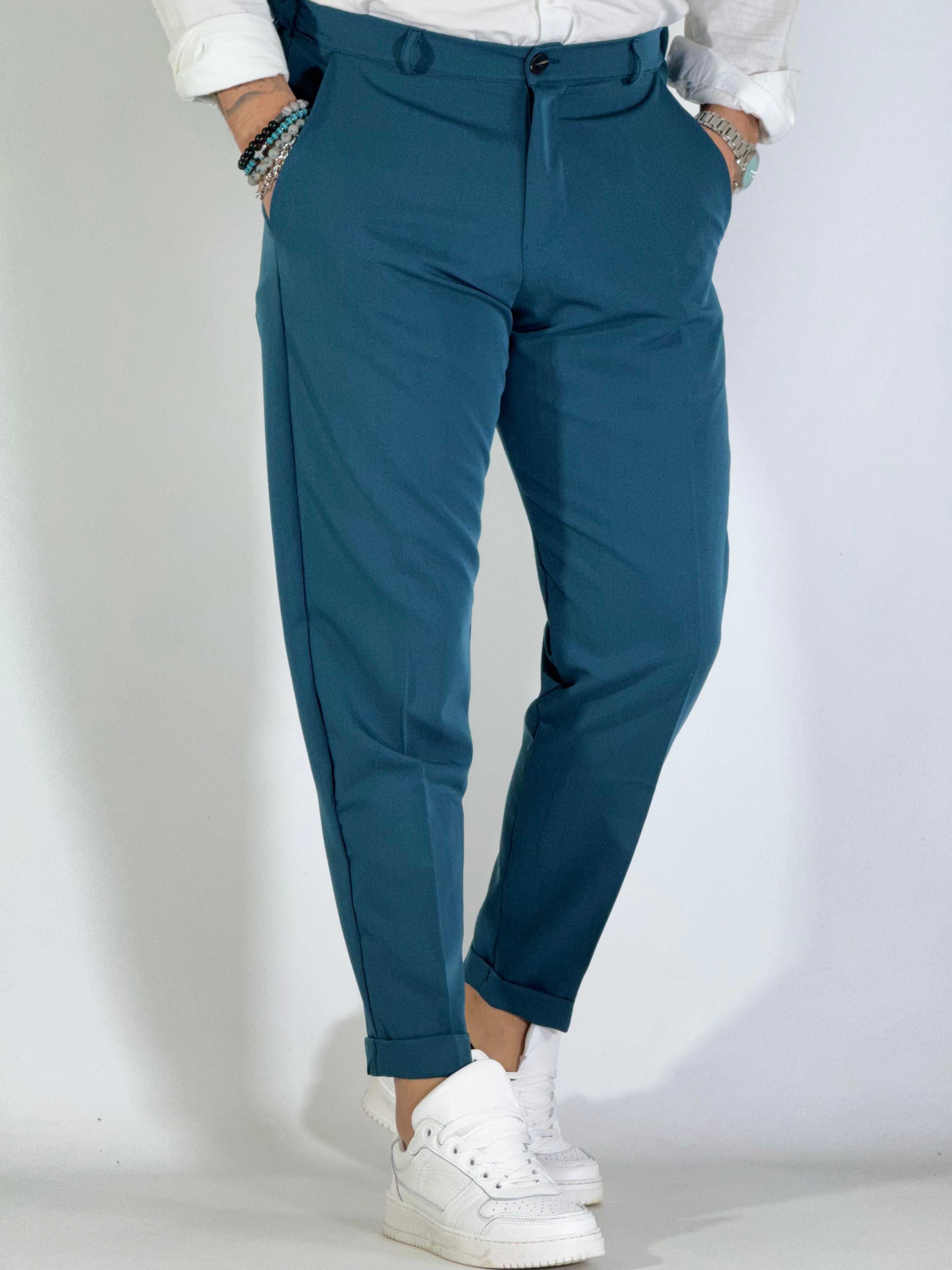 Pantalone elegante ottanio UM486