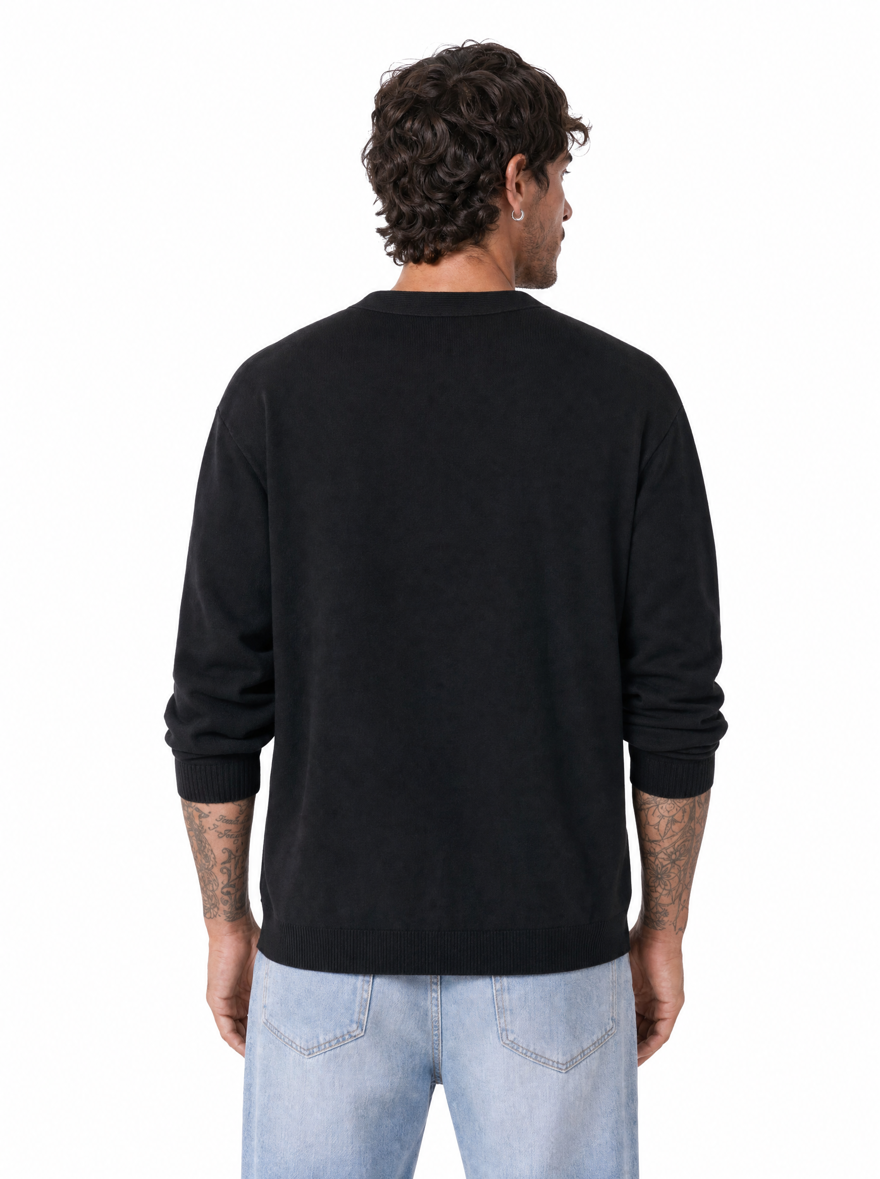 Cardigan spalla scesa nero W86022